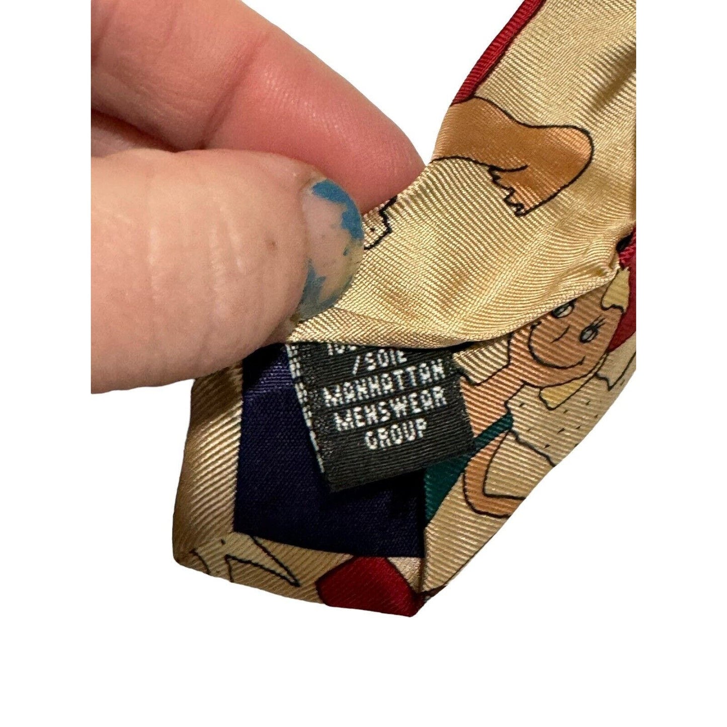 Save the Children Men's Neck Tie Angela Age 13 A Day With Dad 100% Silk USA MADE