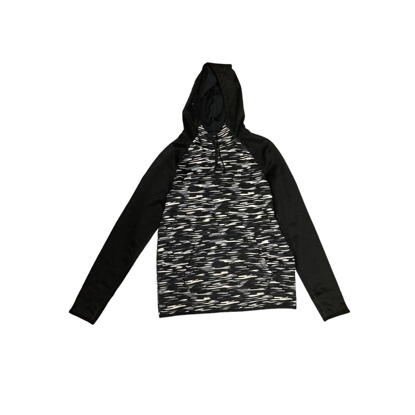 Nike Therma-Fit Haze All Time Pullover Hoodie Women Black Gray Camo Athletic Sm