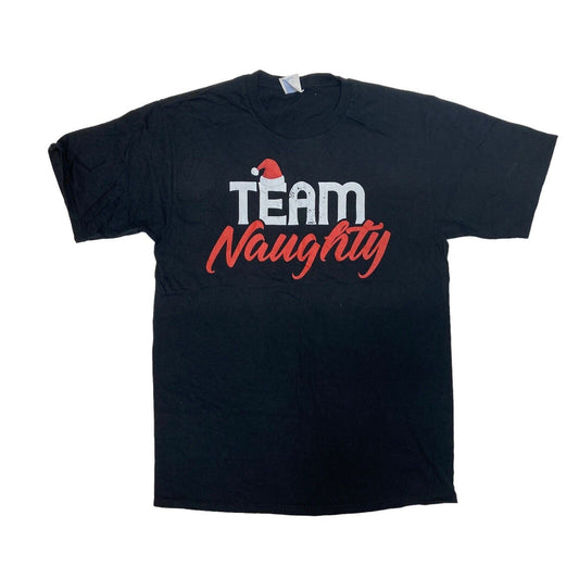 Port & Company Team Naughty Christmas Mens Graphic T Shirt Size Size M Medium
