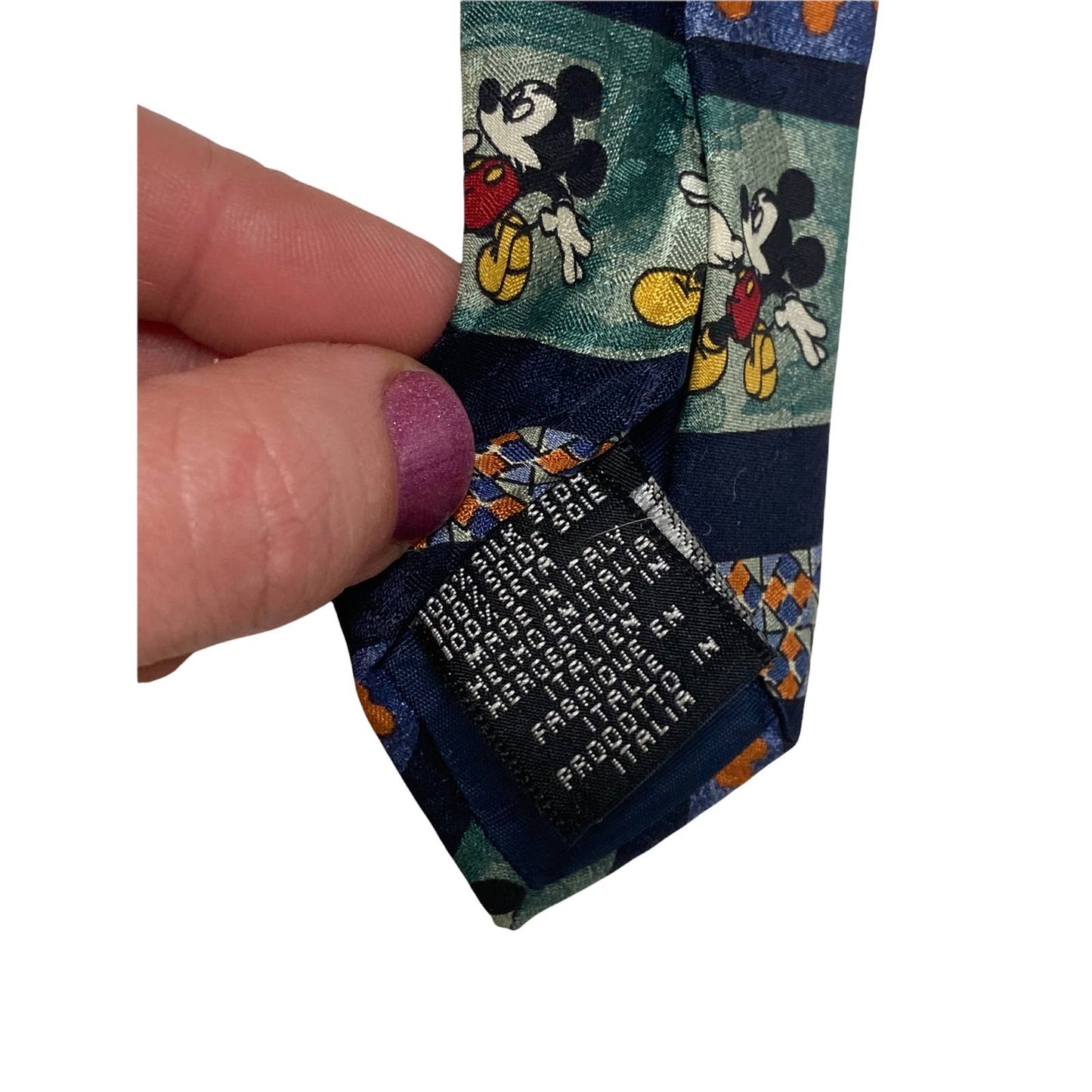 The Disney Store Mickey Mouse Vintage Novelty Necktie 100% Silk