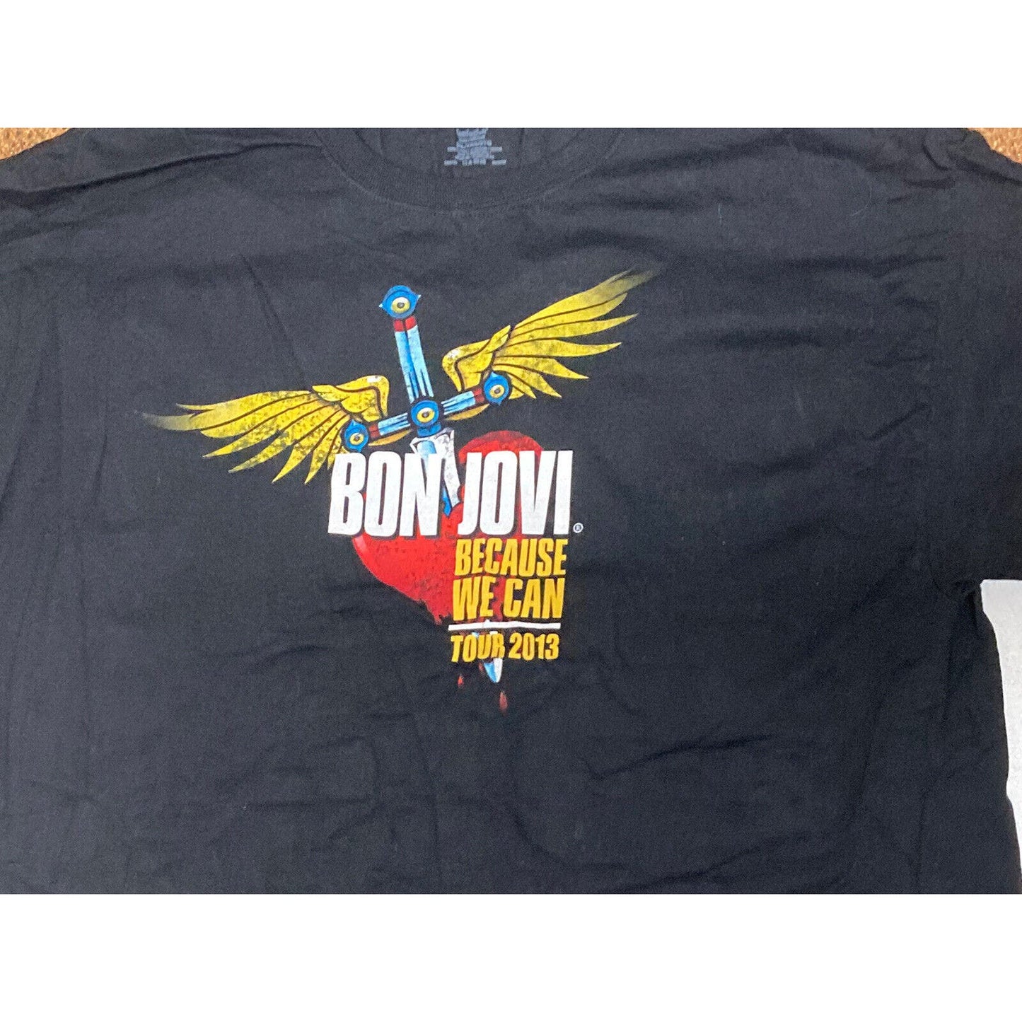 Bon Jovi Because We Can 2013 Tour Graphic Concert T Shirt 2XL