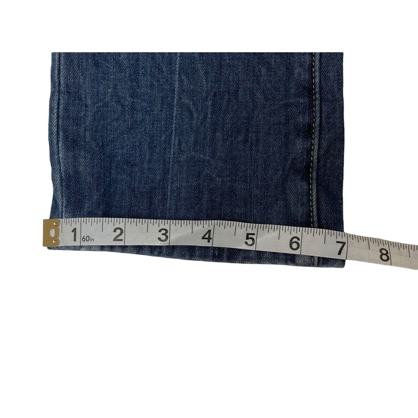 Miss Me JP45078 Capri Cropped Denim Jeans Odessa 02 Tan Cuffs Size 26