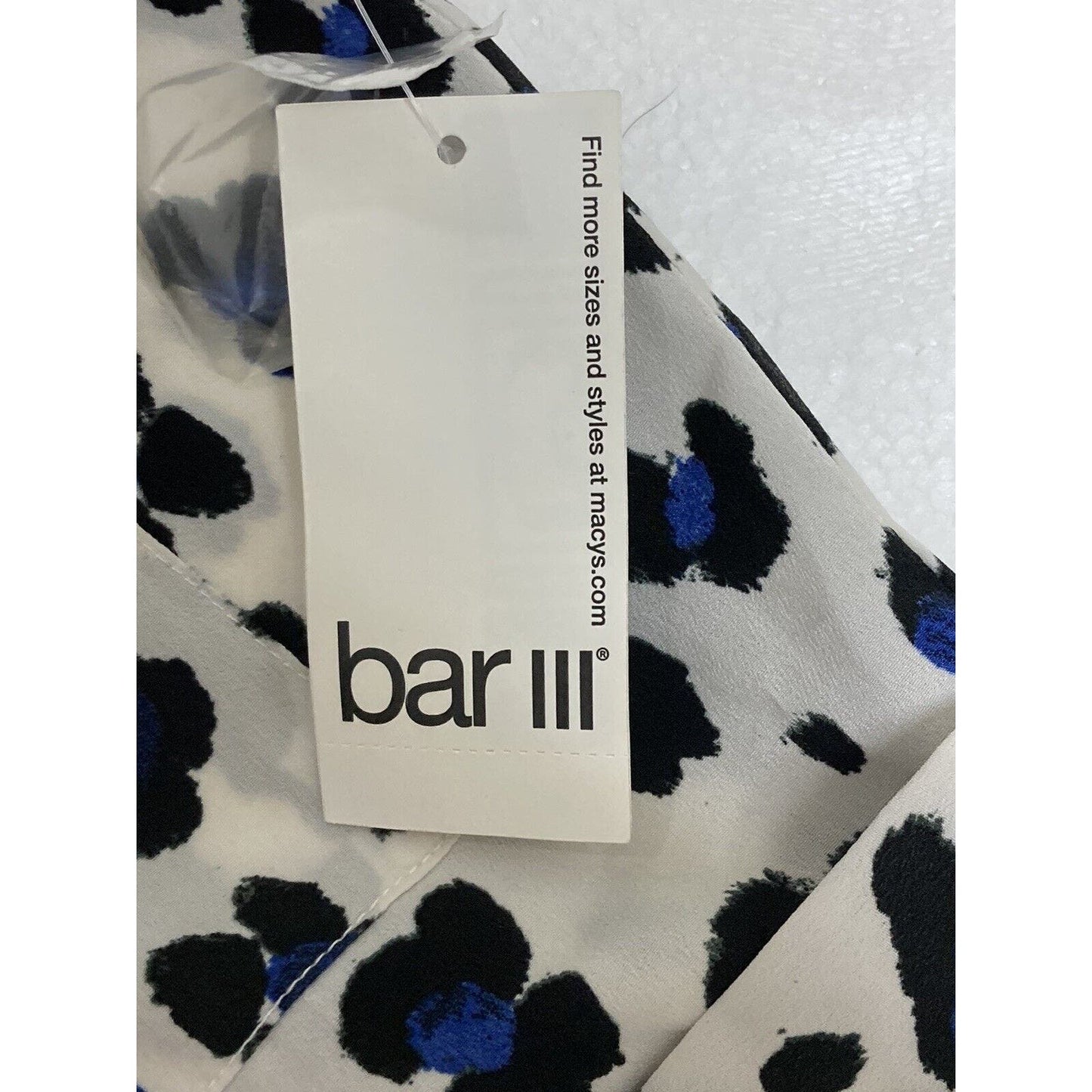 Bar III Womans III Animal Cap Sleeves Tunic Shirt Dress Size XL