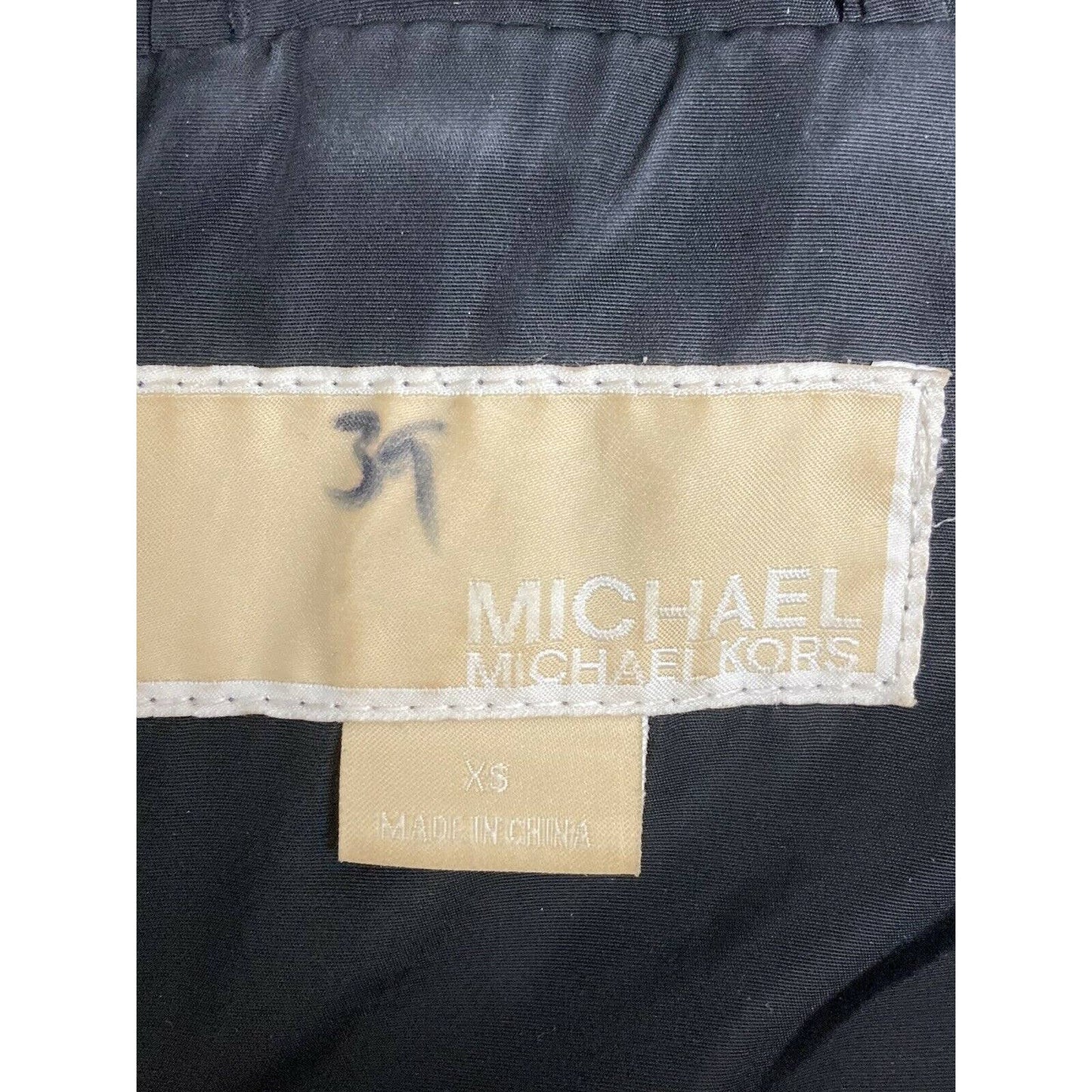 Michael Kors Quilted Jacket Coat Size XS Black Women’s Zippers Snaps
