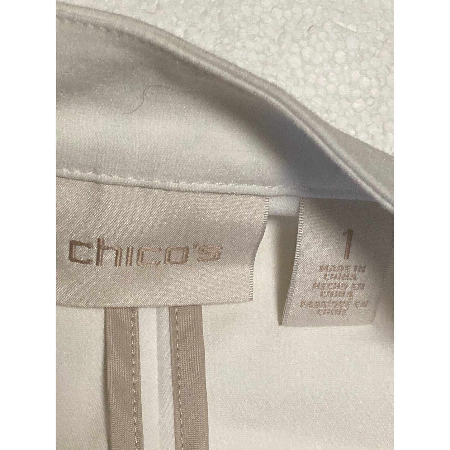 Chico’s City Chic Topper Jacket White Size 1 Faux Zippers City Chic Topper Jacket White Size 1 Faux Zippers