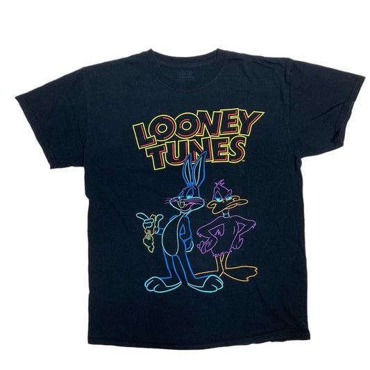 Looney Tunes Bugs Bunny Daffy Duck Neon Graphic T Shirt Medium