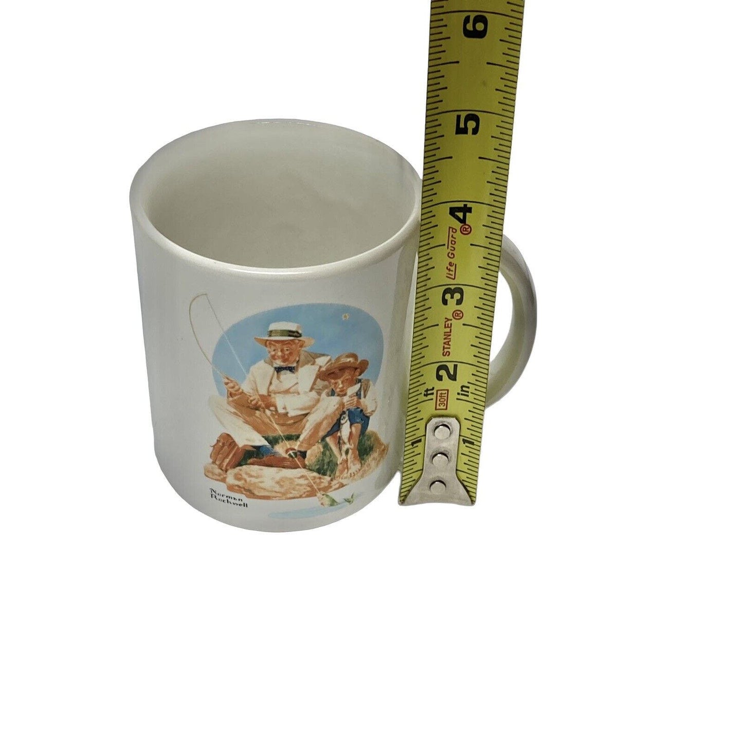 Norman Rockwell "Catching the Big One" Museum Collections Ceramic Coffee Mug Cup