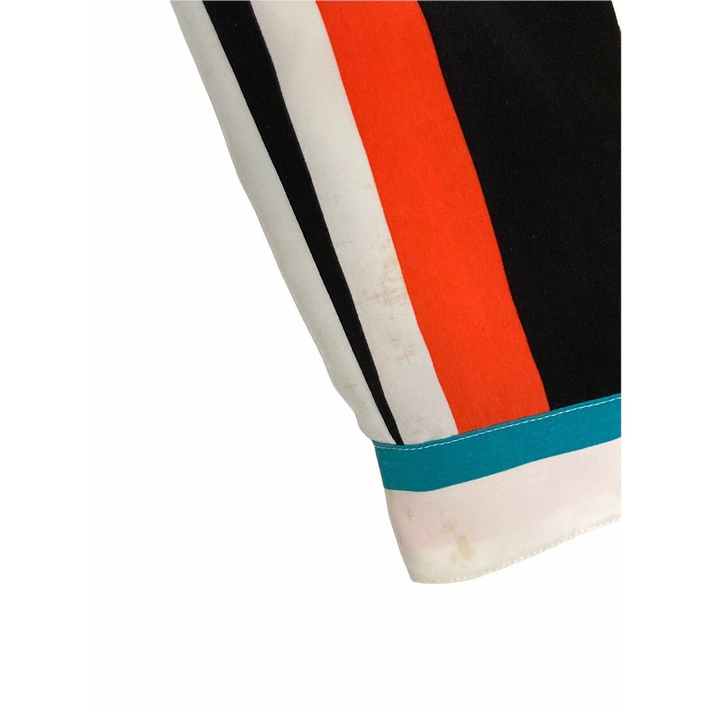 Vince Camuto Long Sleeve Colorful Stripes V Neck Blouse XS