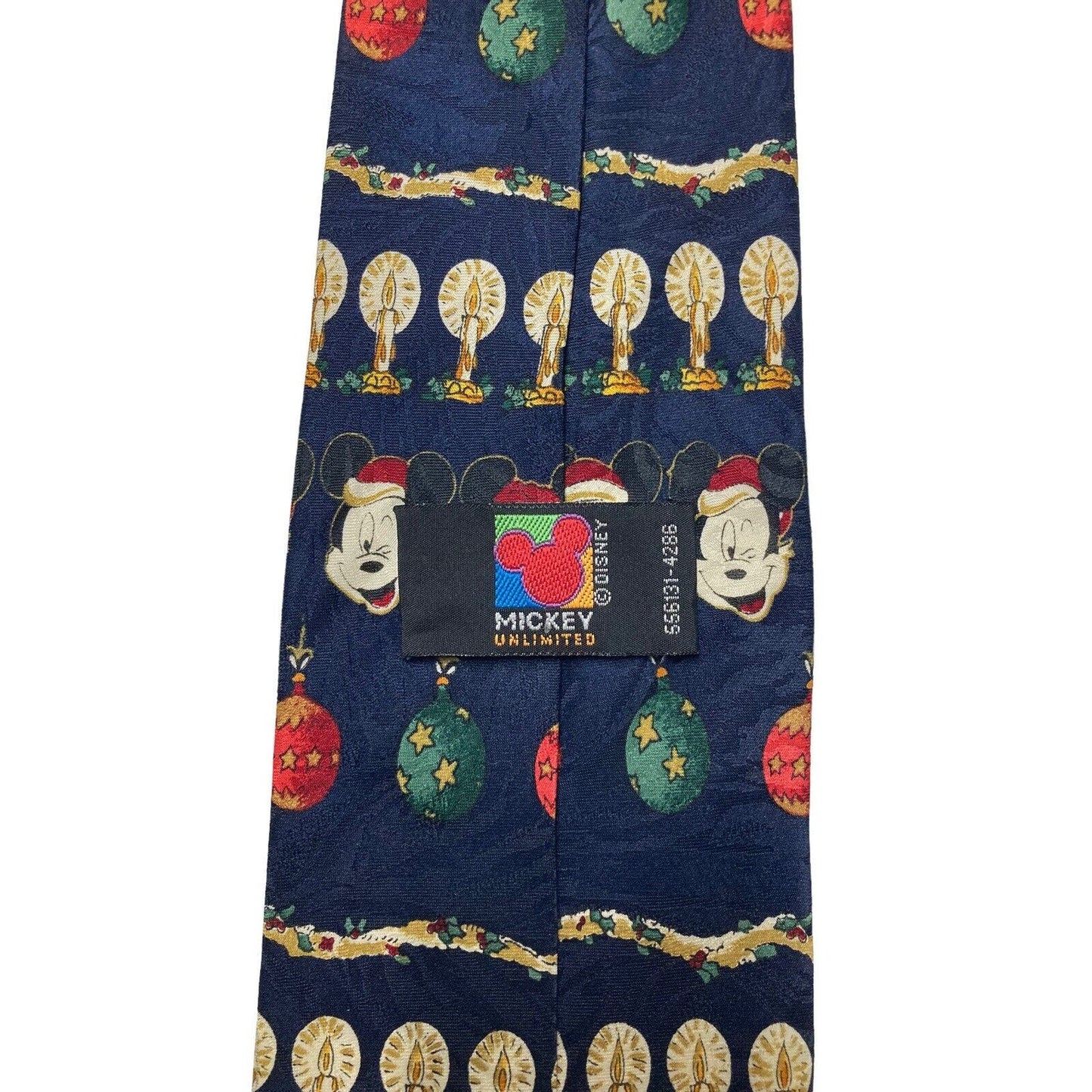 Disney Mickey Unlimited Mickey Mouse Christmas Ornaments Candles Novelty Necktie