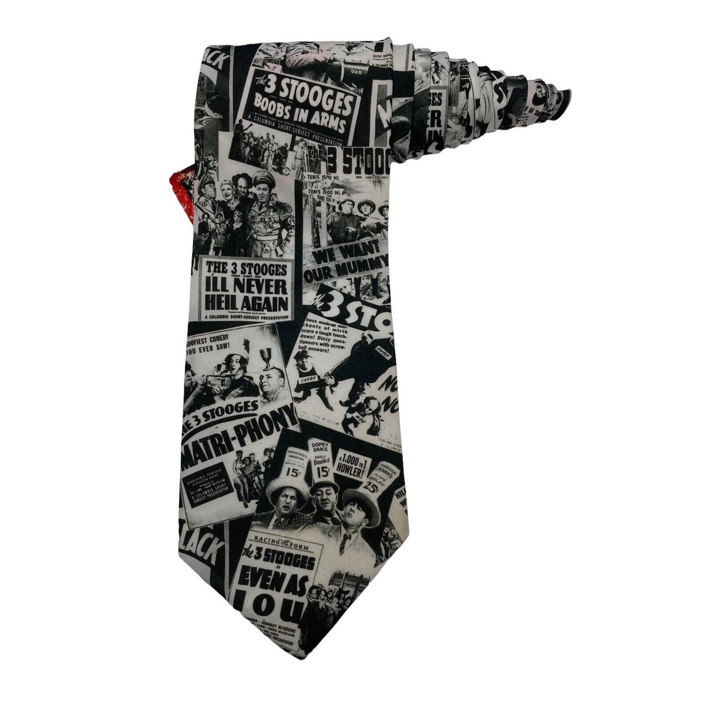Ralph Marlin Three Stooges Movie Posters Vintage Novelty Necktie