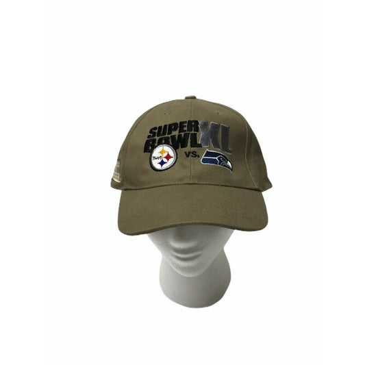 NFL Super Bowl XL Pittsburg Steelers Seattle Seahawks Strapback Hat Cap