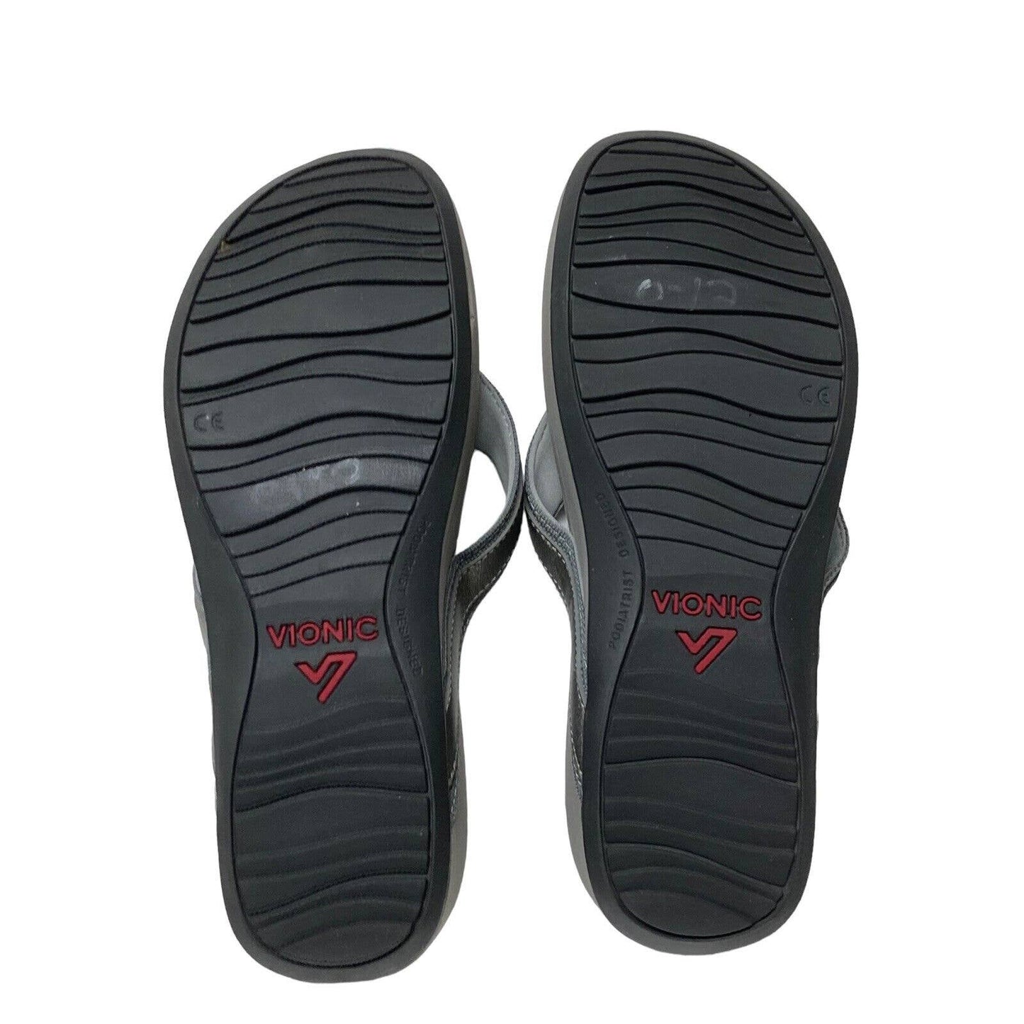 Vionic High Tide Platform Sandals Grey Size 9 TVW4895