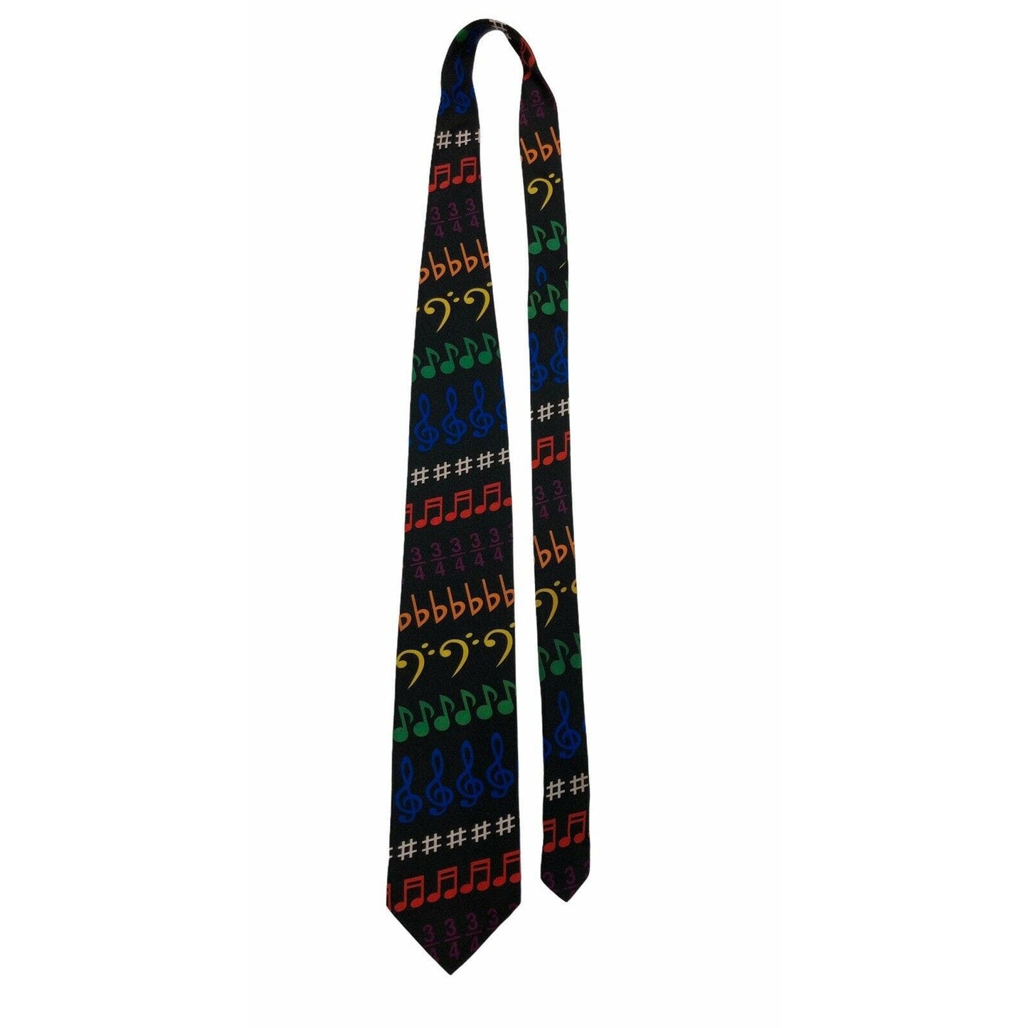 Ralph Marlin Musical Notes Repeat Vintage Novelty Necktie Polyester