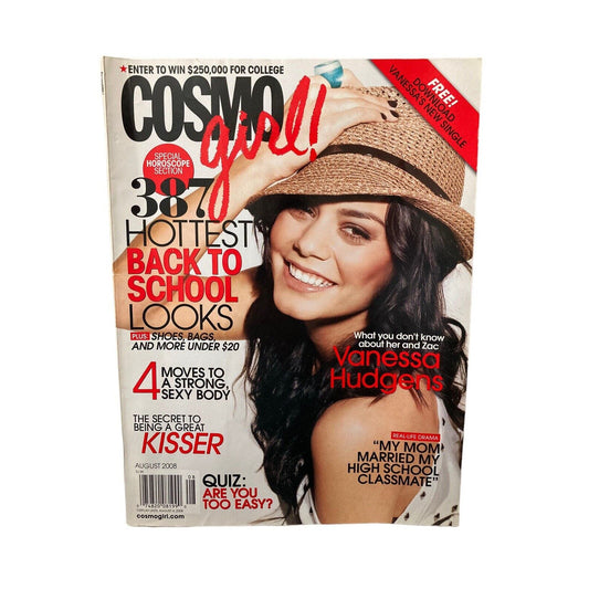 2008 AUGUST SPRING COSMO GIRL MAGAZINE - VANESSA HUDGENS FRONT COVER