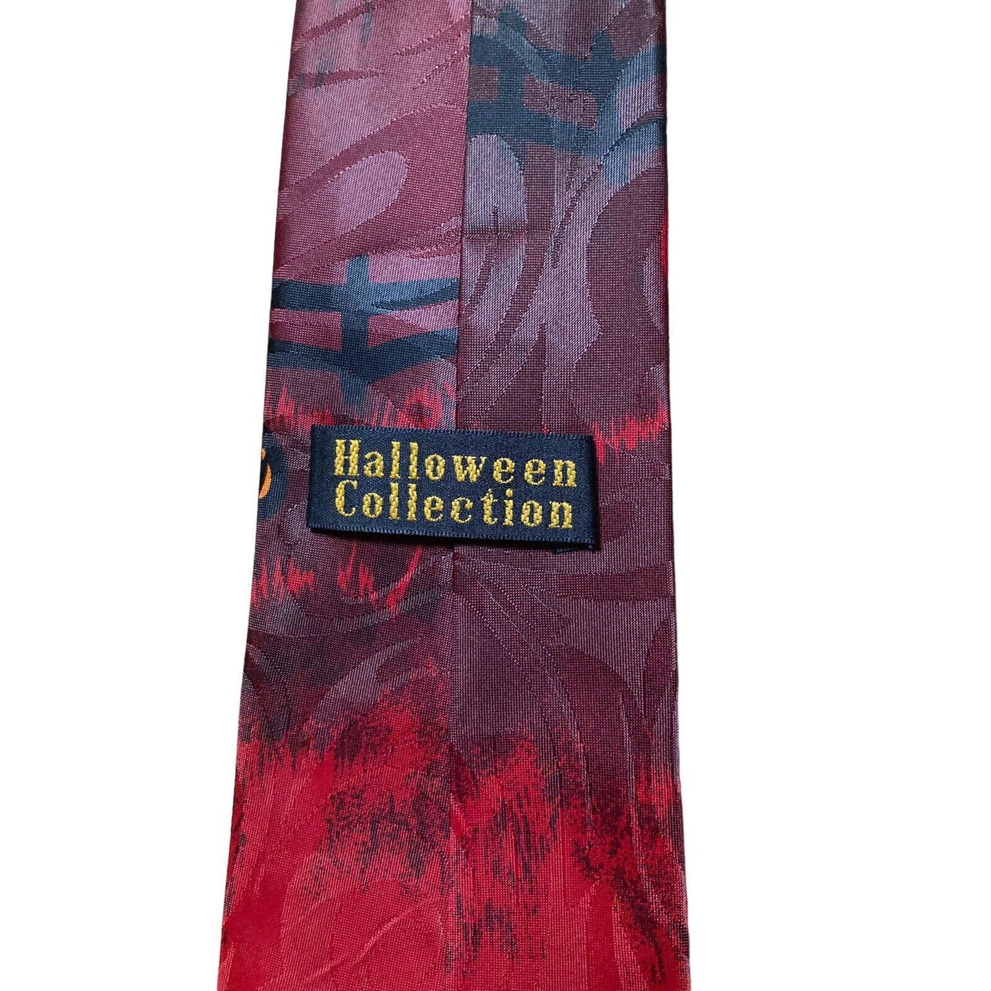 Halloween Collection Mens Multicolor Jack O Lantern Polyester Designer Necktie