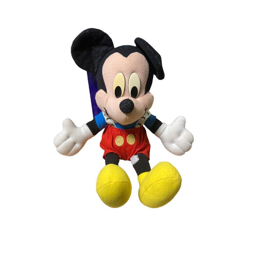 Disney Mattel Mickey Mouse Doll Toy Stuffed Plush Suspenders 15" Vintage