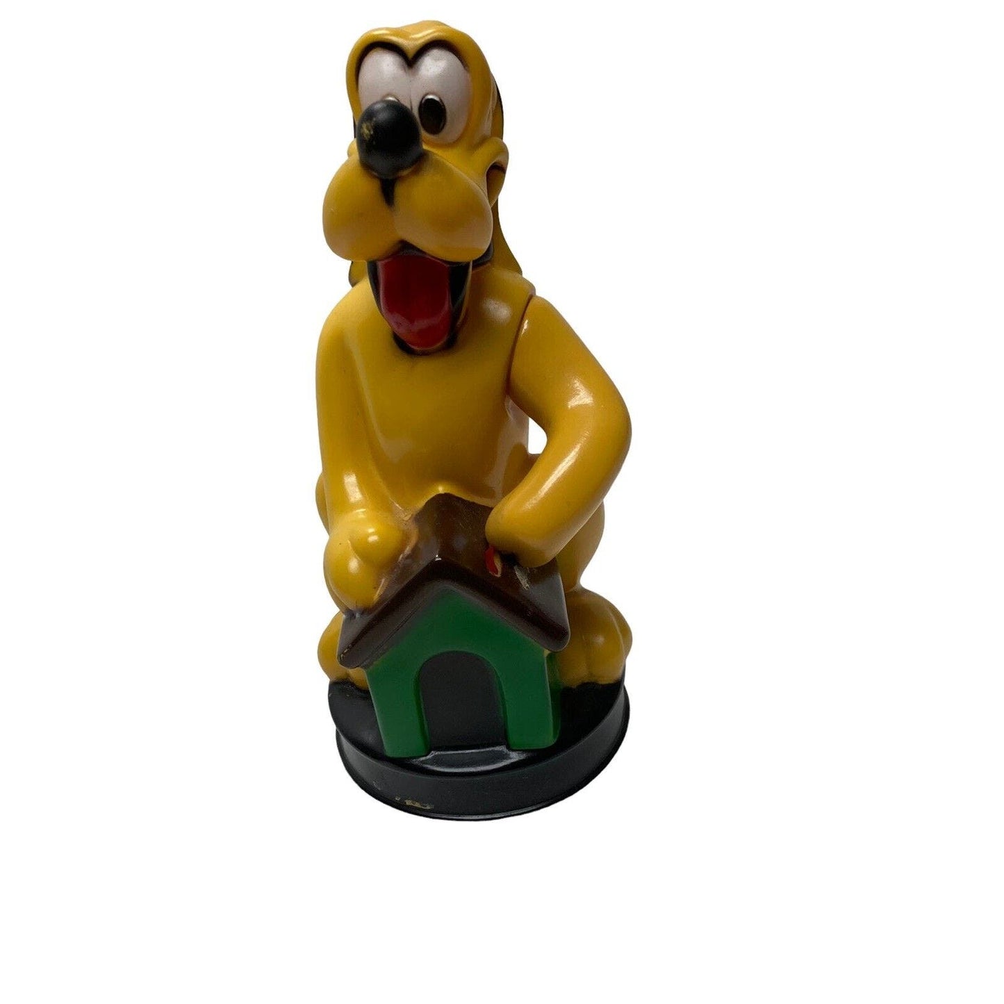 Vintage Disney Pluto Plastic Dog House Coin Bank Movable Arm