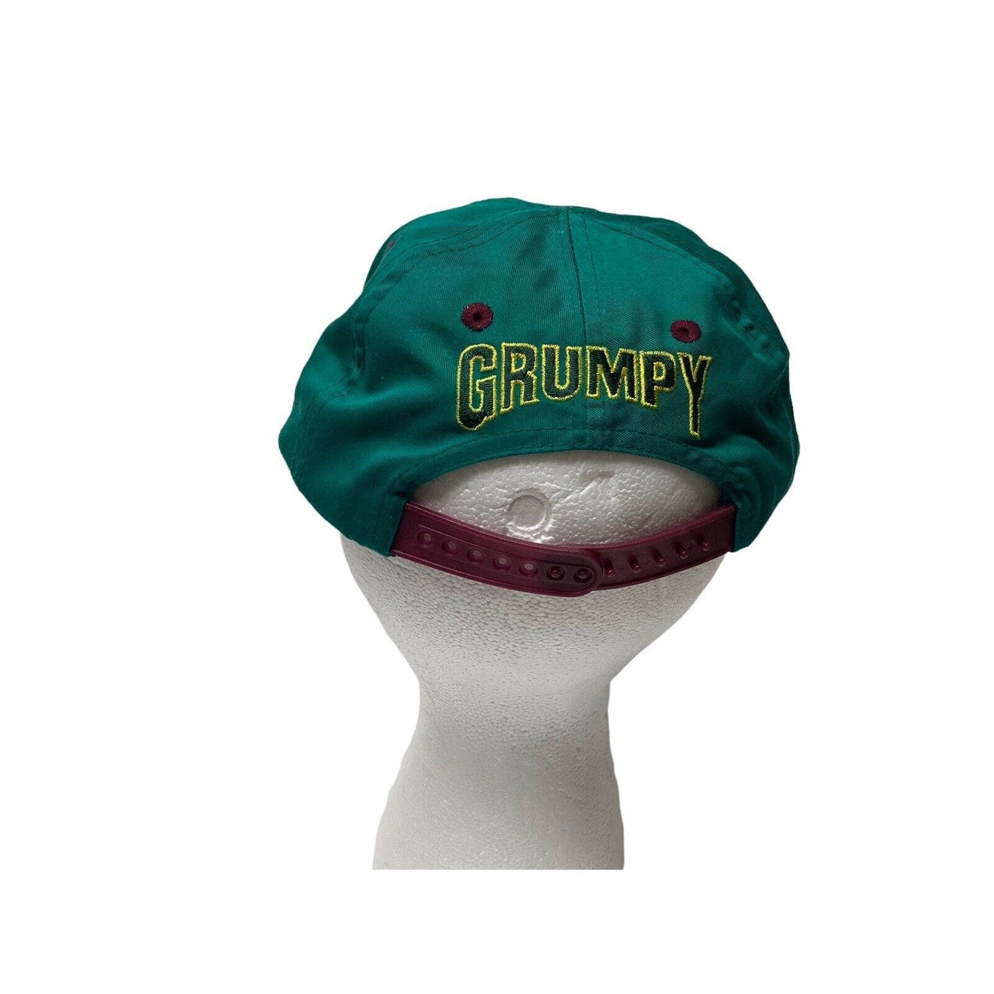 Disney Snow White Seven Dwarfs Grumpy Youth Embroidered Snapback Hat Cap Vintage