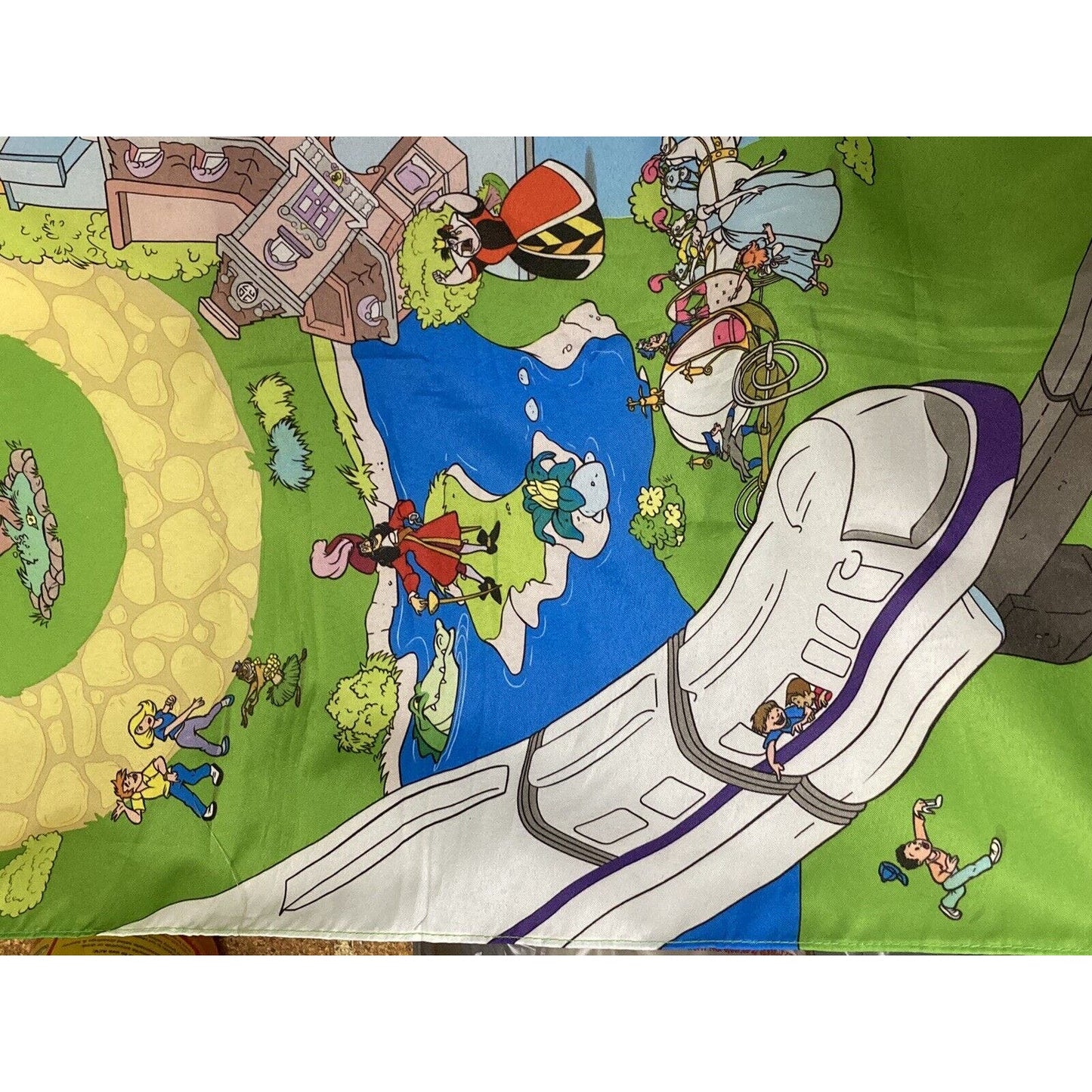 Disney Theme Parks Play Mat #6917 2003 Hasbro Wall Decor Poster Flag 36x56"