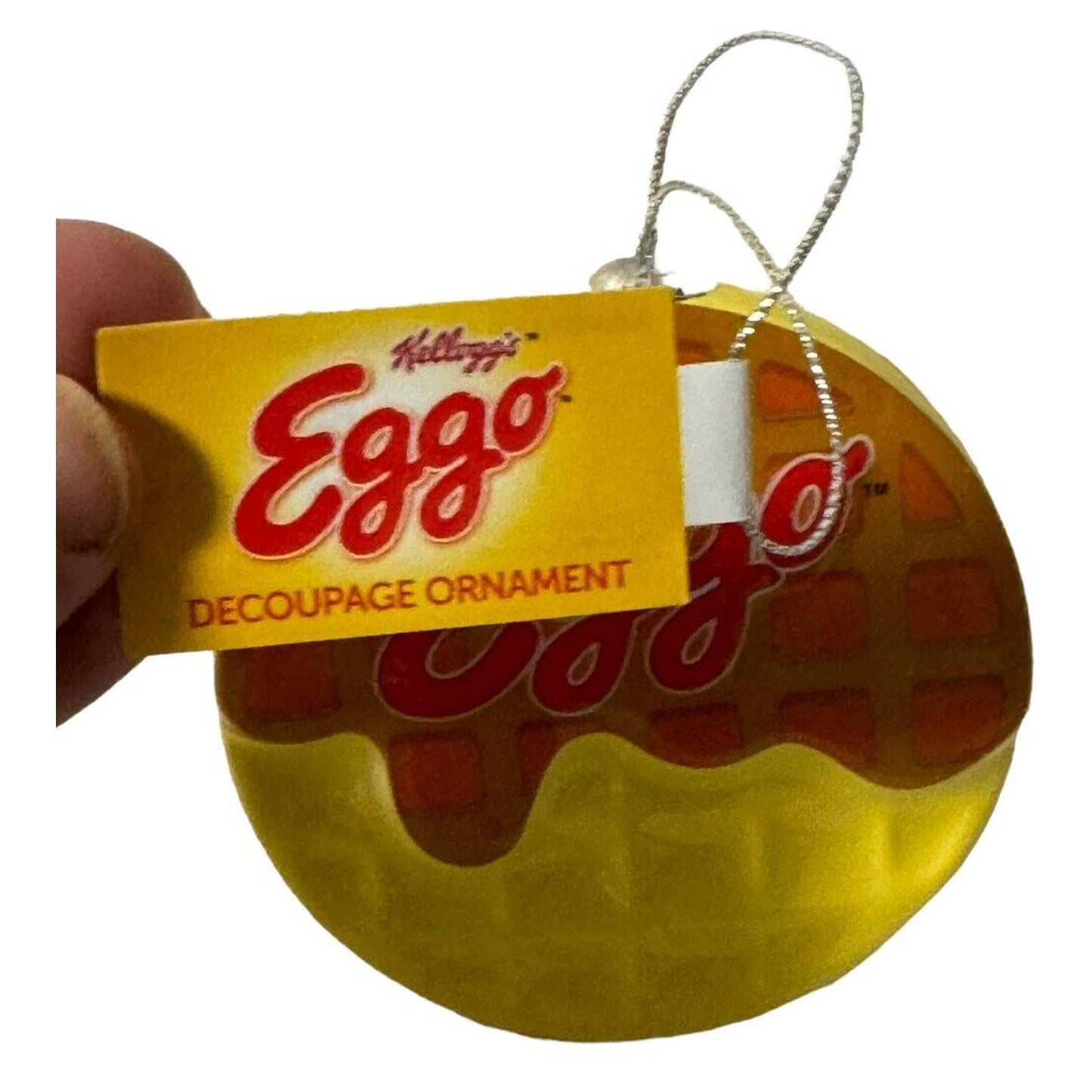 Kellogg's L'eggo My Eggo Waffle Faux Food Christmas Decoupage Ornament 2023 3”