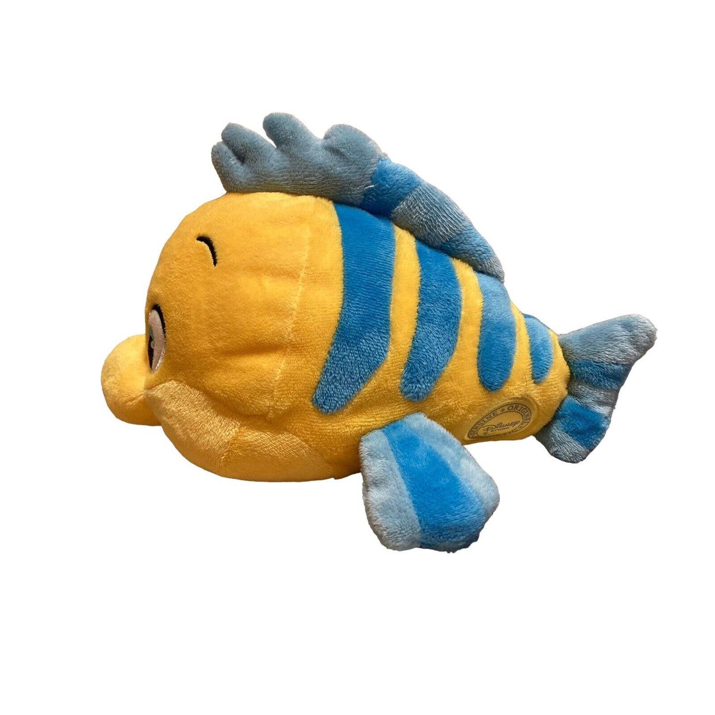The Disney Store The Little Mermaid Flounder 11” Stuffed Plush Toy Authentic