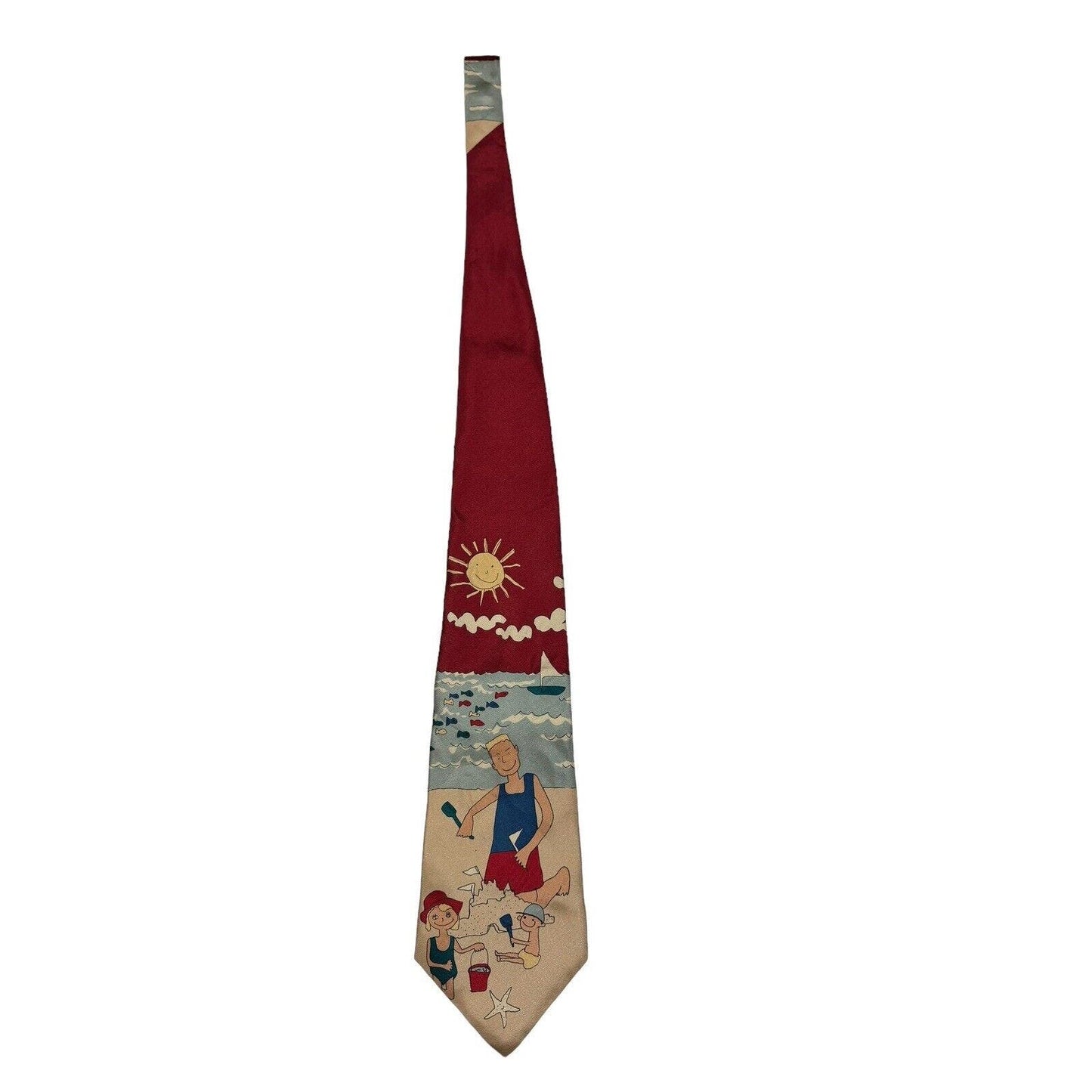 Save the Children Men's Neck Tie Angela Age 13 A Day With Dad 100% Silk USA MADE