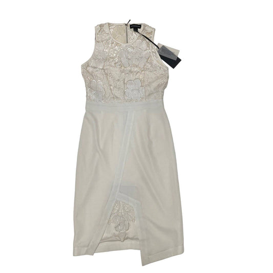 Stylestalker Engine Lace-Inset Dress Sheath White Size Medium