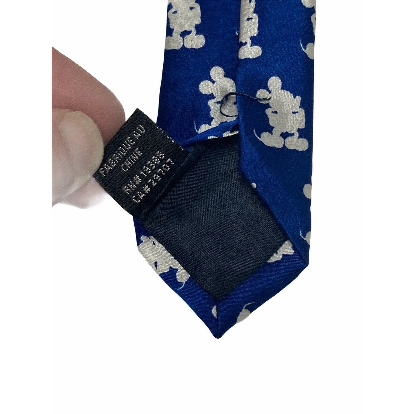 Disney Parks Mickey Mouse Silhouette 100% Silk Novelty Necktie