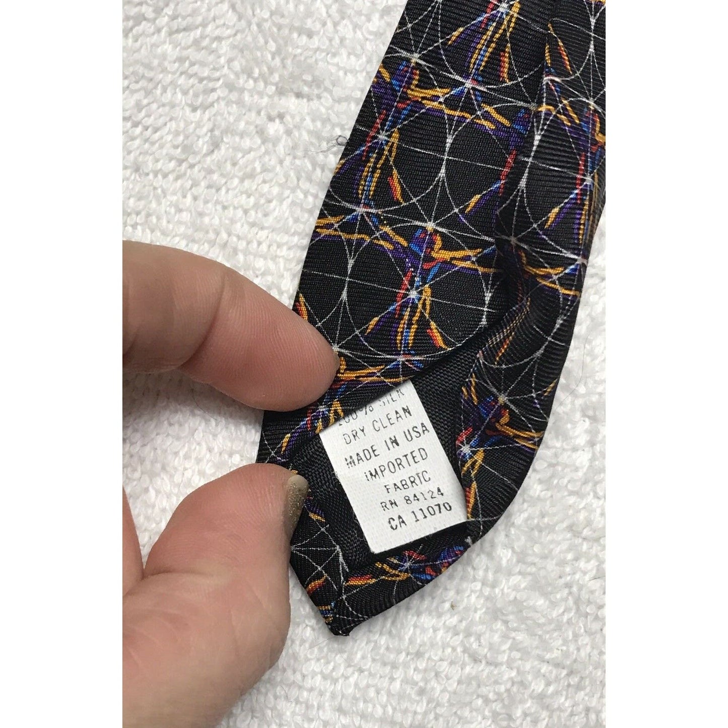 RM Style Ralph Marlin Da Vinci Repeat Novelty Necktie Tie 100% Silk