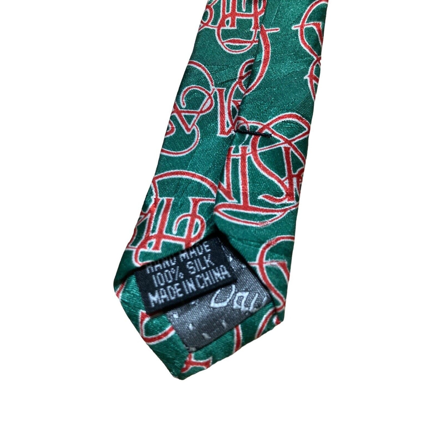 Keith Daniels Christmas Cursive Holiday Vintage Novelty Necktie 100% Silk