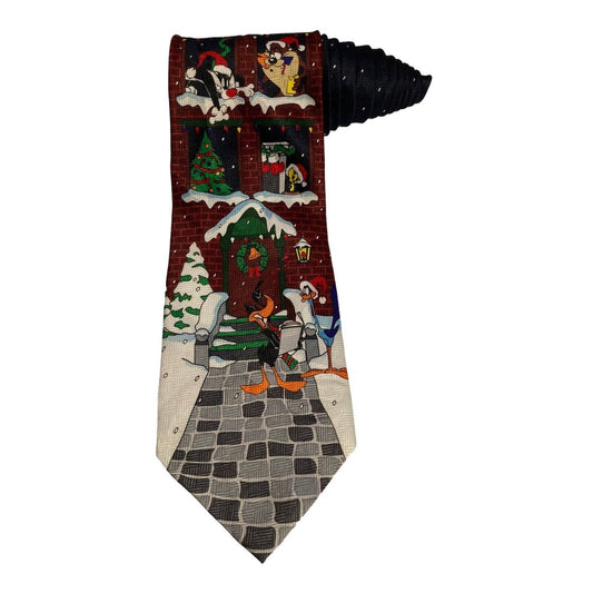 Classic Looney Tunes Collection Christmas Daffy Road Runner Sylvester Necktie