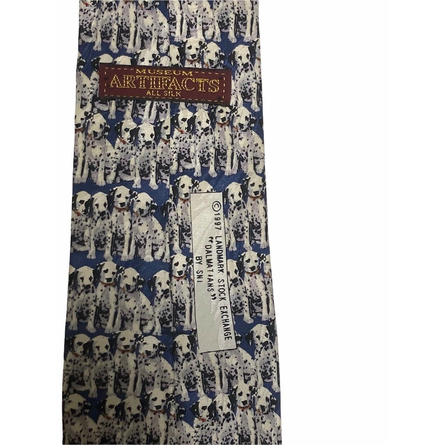 Museum Artifacts Dalmatians Dogs Puppy Vintage Novelty Necktie