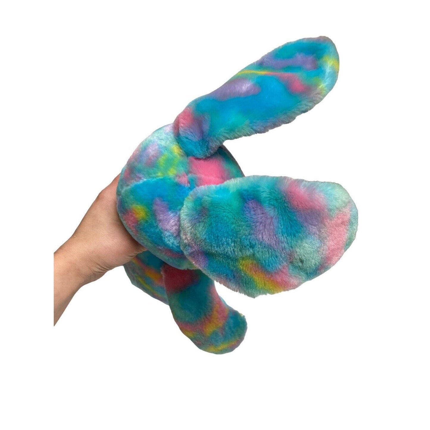 Build A Bear Color Burst Blue Tie Dye Easter Bunny Rabbit Stuffed Plush Toy 16”