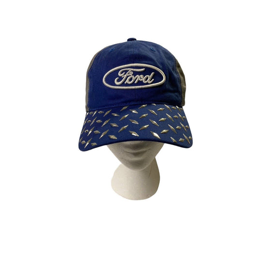 FORD Official Licensed Product Diamond Plate Snapback Hat Cap Blue Grey 2019