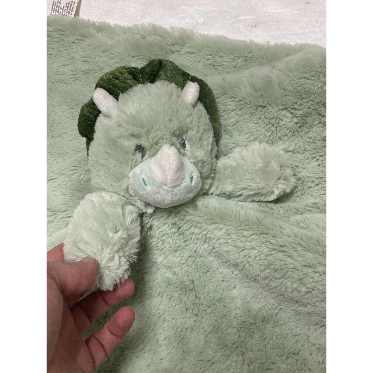K Luxe Kellytoy Dinosaur Lovey Security Baby Blanket Plush Green 13x14