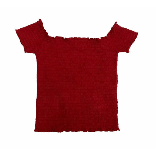Hollister Elastic Stretchy Red Blouse Crop Top Size Small S