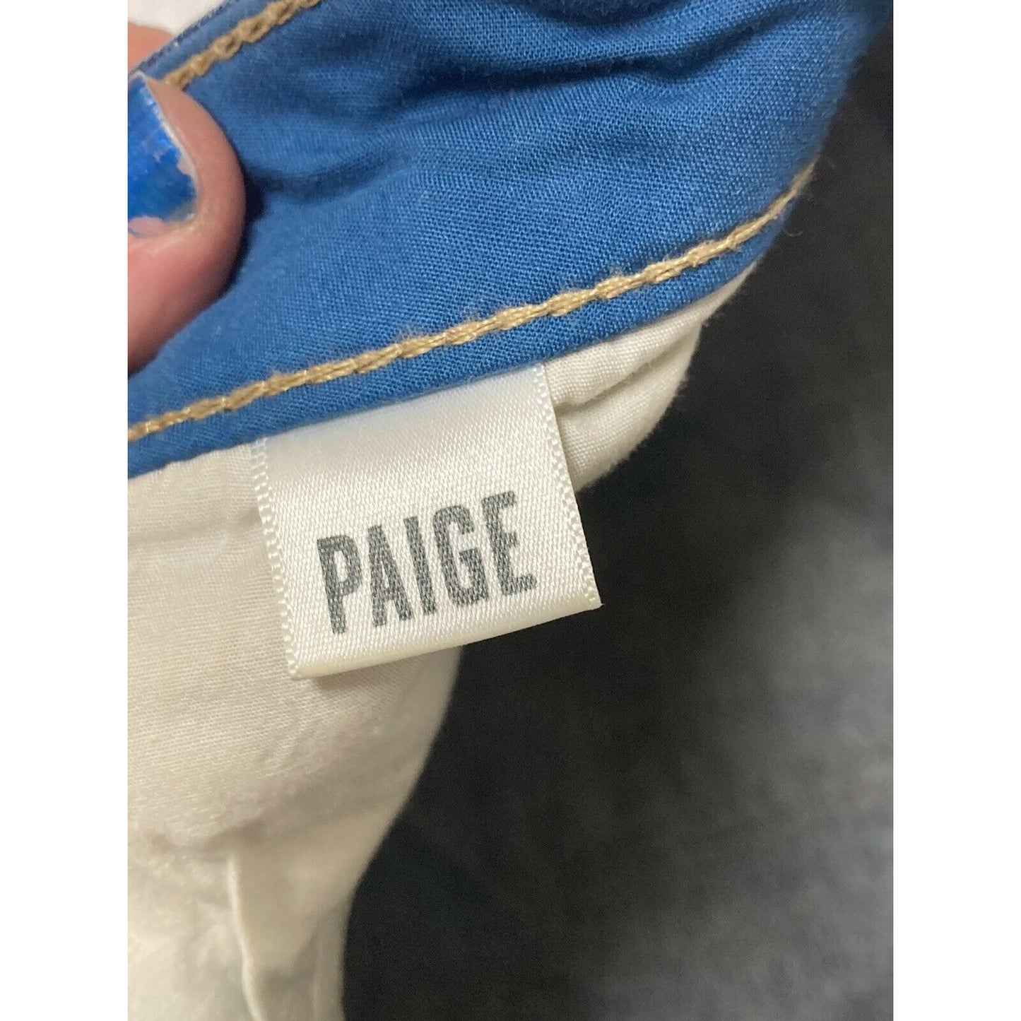 Paige Jimmy Jimmy Jean Shorts Women's Size 28 Distressed Denim Cuffed Raw Hem