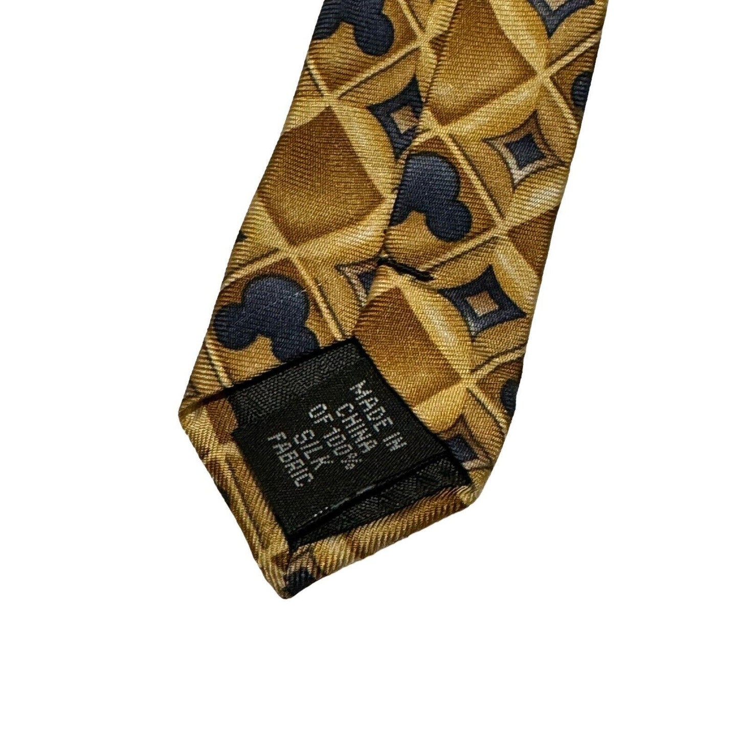 Walt Disney World Mickey Mouse Gold Blue Novelty Necktie 100% Silk
