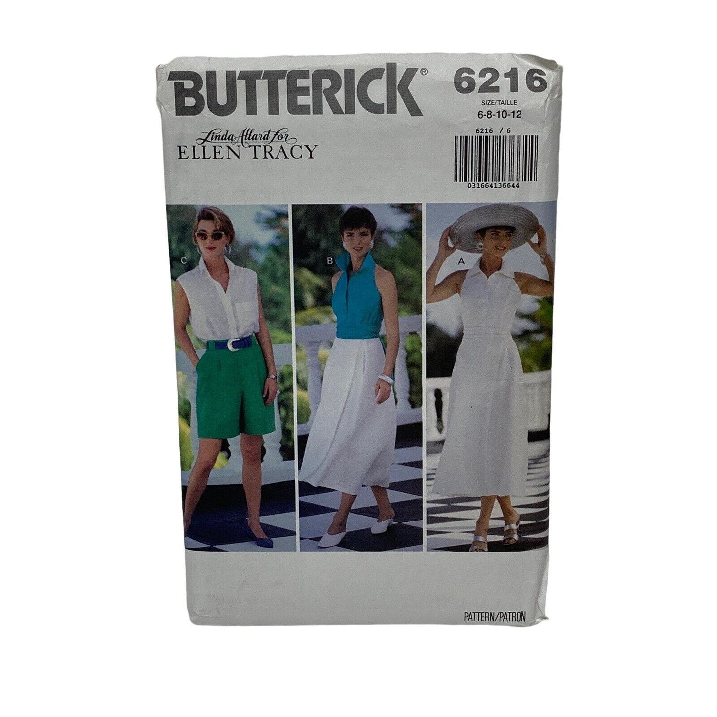 Butterick 6216 Misses Halter Top Wrap Skirt & Shorts Sewing Pattern Size 6-12