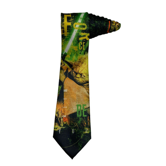 Star Wars Yoda May The Force Be With You Novelty Collectible Necktie Polyester