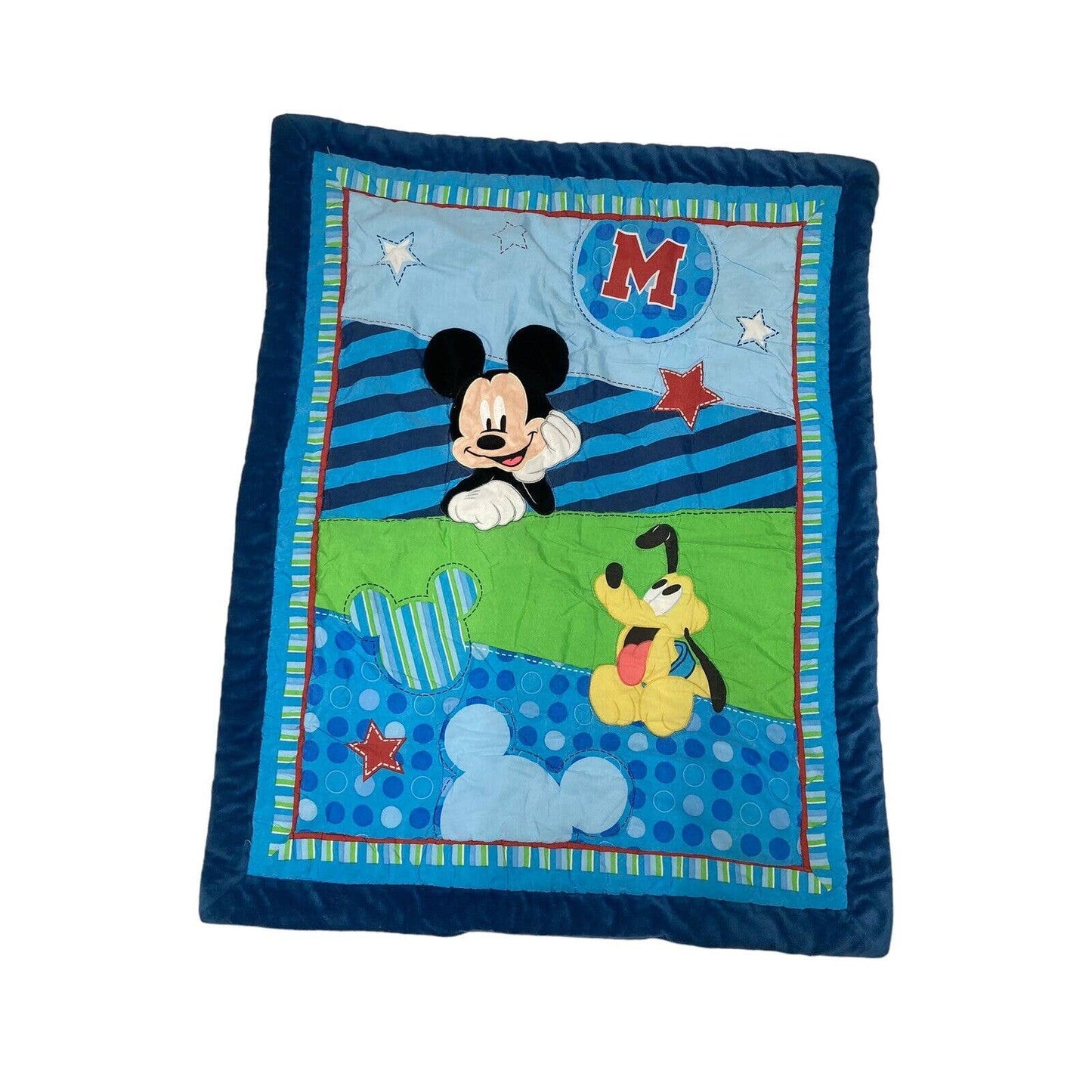 Disney Baby Mickey Mouse Best Friends Pluto Baby Crib Comforter Blanket 40x22