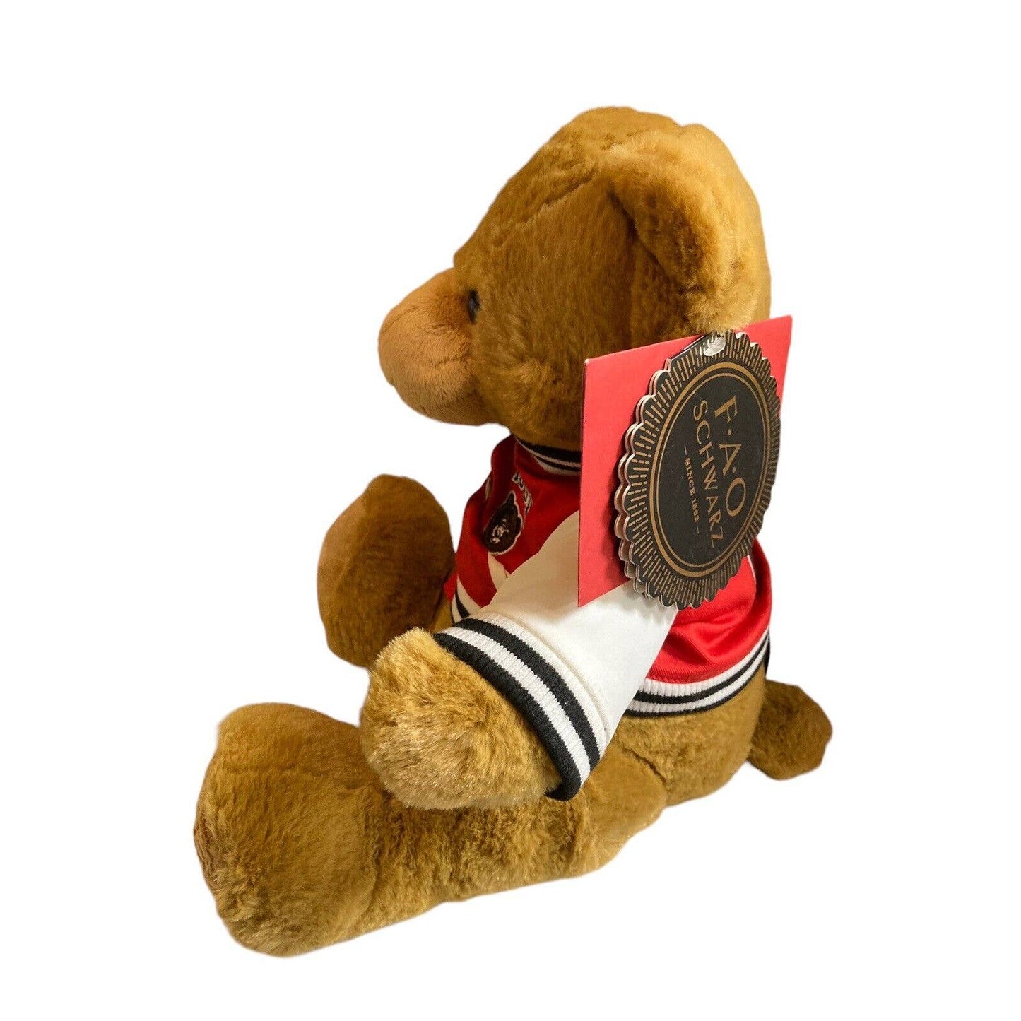 FAO Schwarz 12” Varsity Jacket Football Player Stuffed Teddy Bear Plush