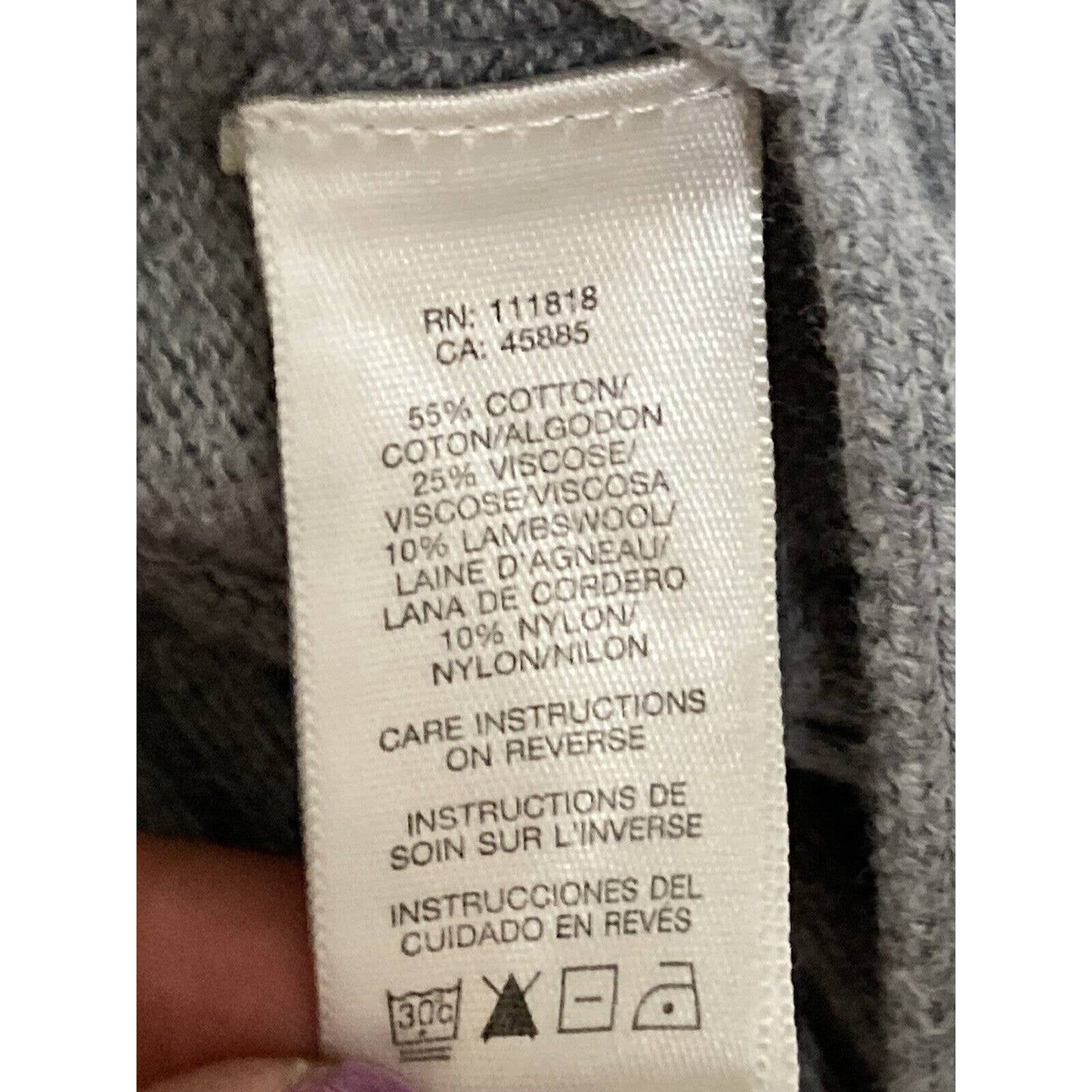 Michael Kors Grey Roll Tab Sleeve Cardigan Jacket Grey Size Large