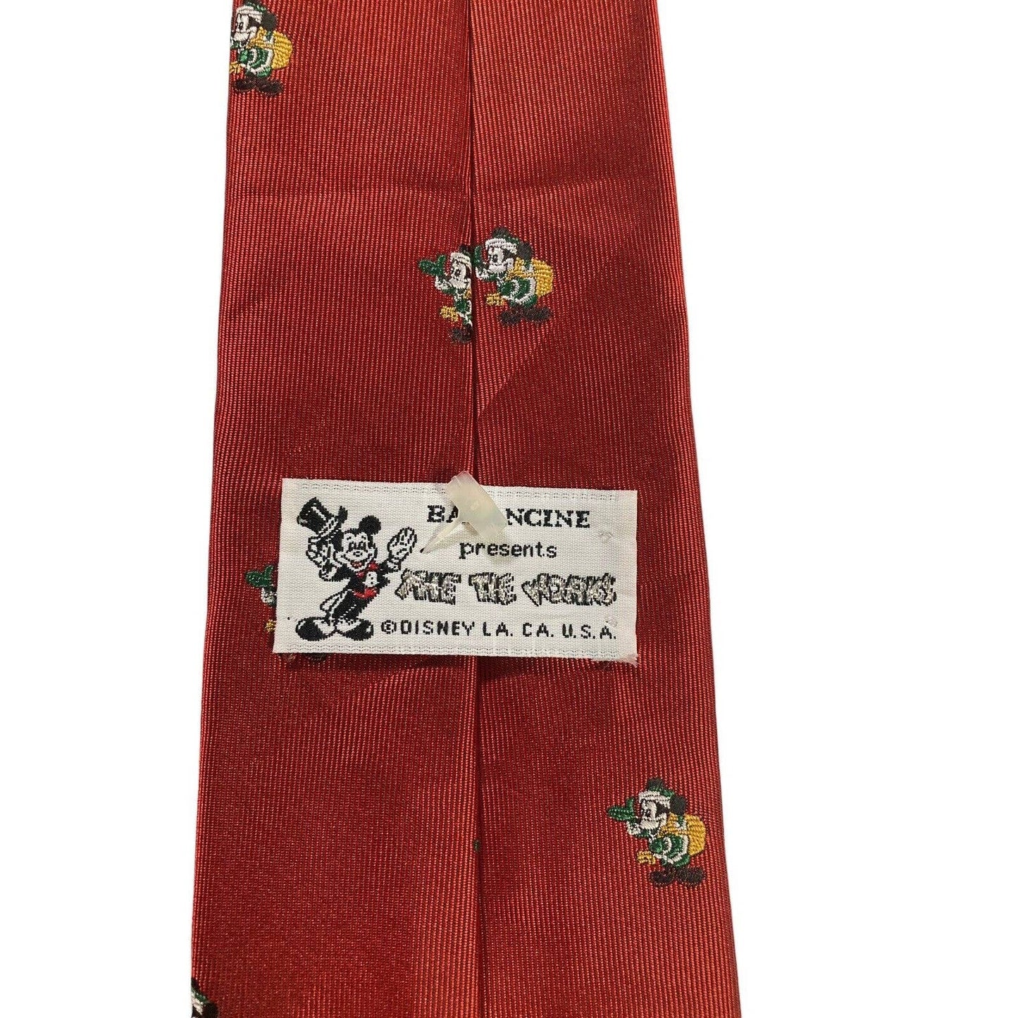 Disney Balancine Tie Works Mickey Mouse Christmas Vintage Novelty Necktie