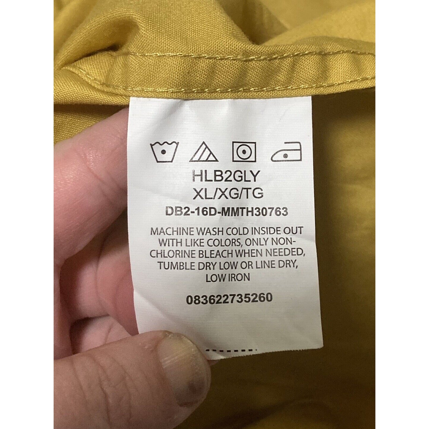 Wrangler Authentic Long Sleeve Button Down Shirt XL Mustard Yellow 100% Cotton