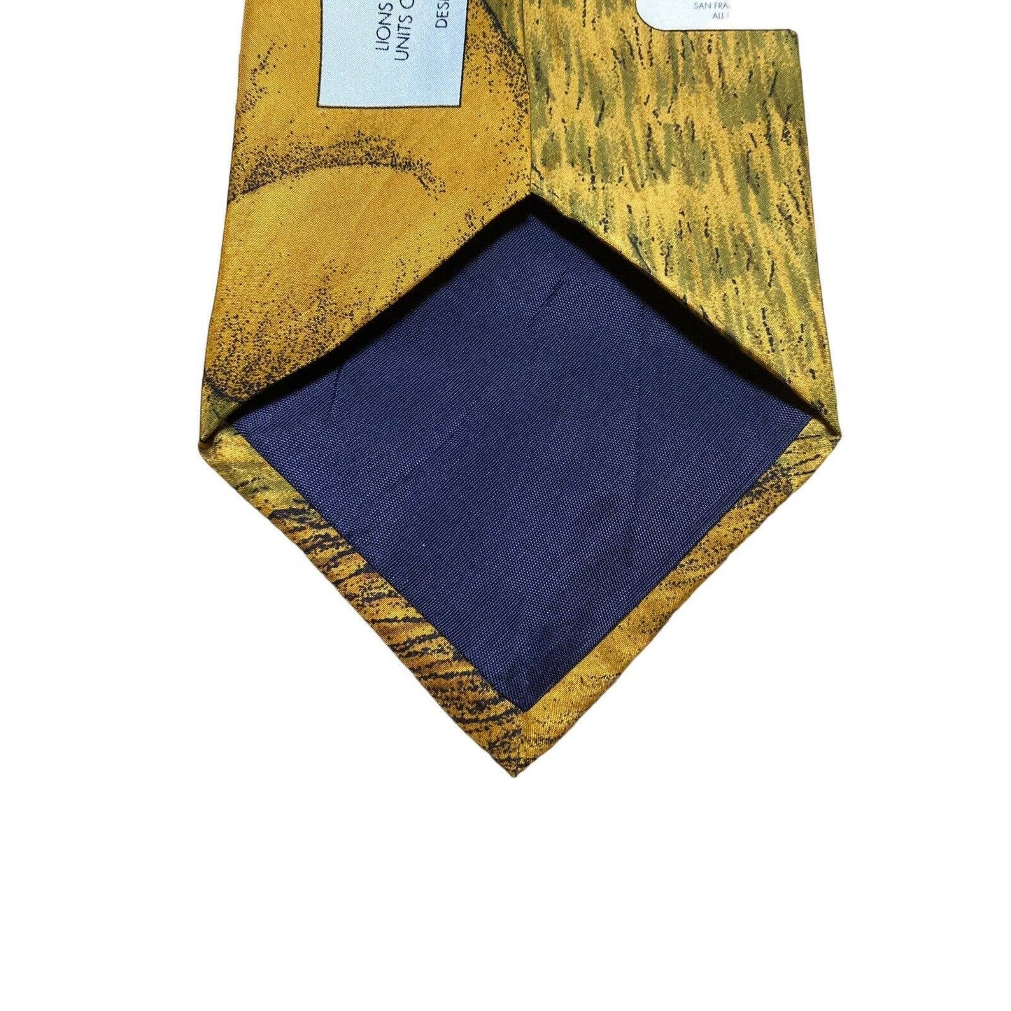 World Wildlife Fund WWF Lions Design NO 115 Novelty Necktie Vintage 100% Silk