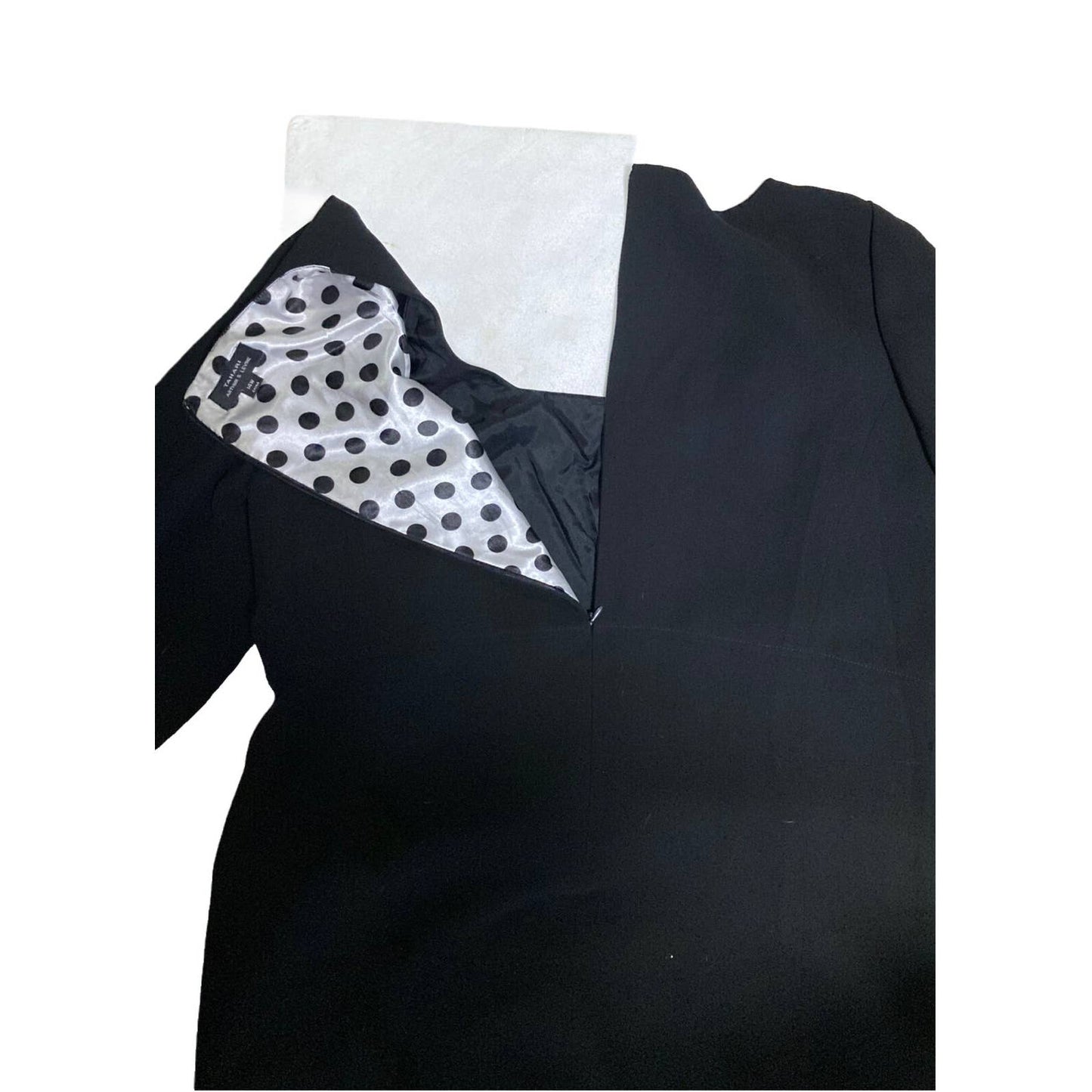Tahari Arthur S Levine 3/4 Sleeves Black Lined Sheath Dress Size 14W Tahari Arthur
