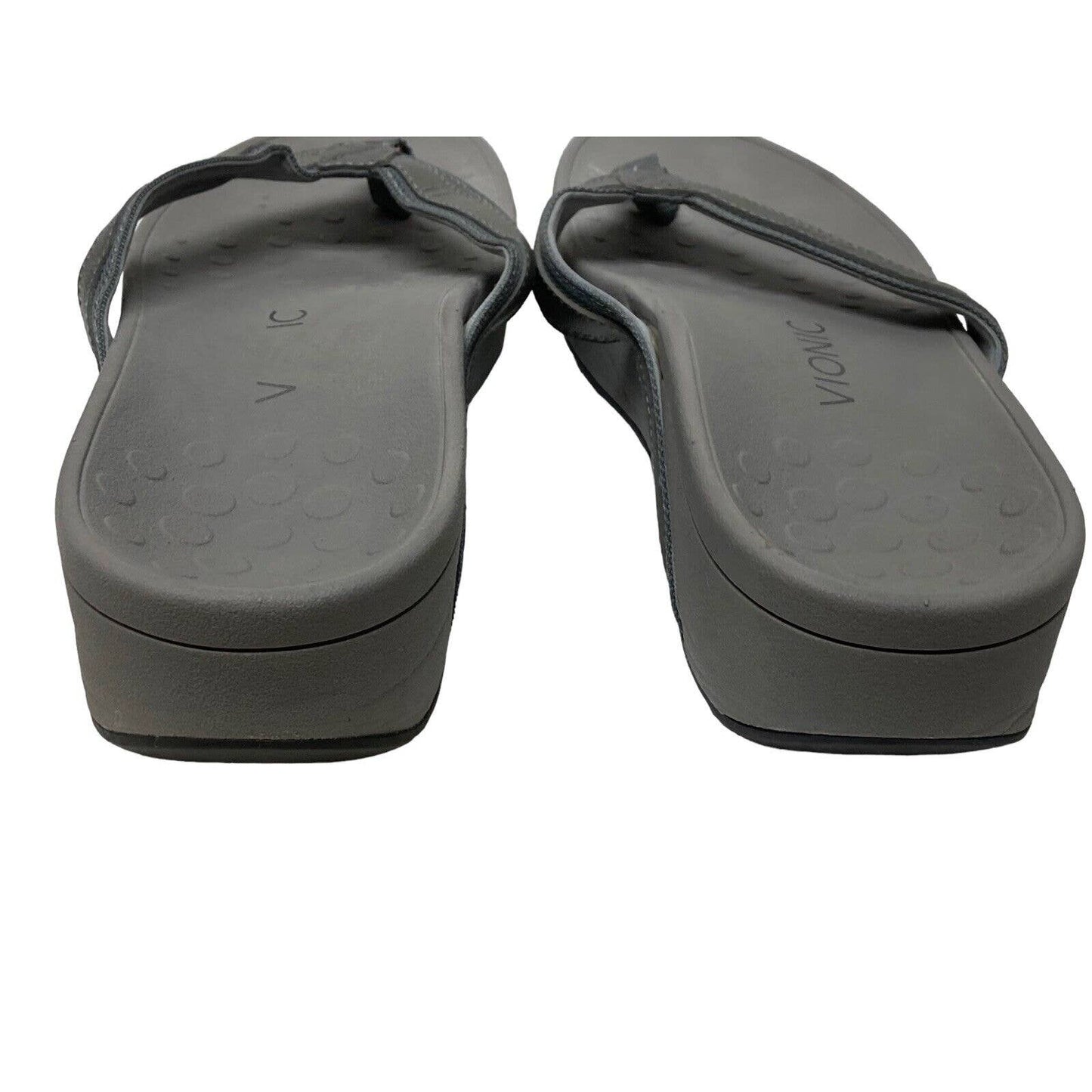 Vionic High Tide Platform Sandals Grey Size 9 TVW4895