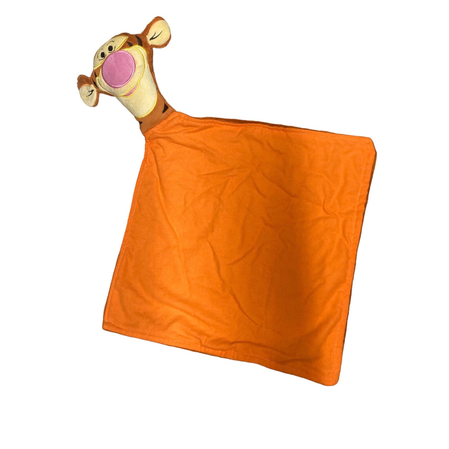 Disney Winnie The Pooh Tigger Baby Security Lovey Blanket Orange Fleece Velvet