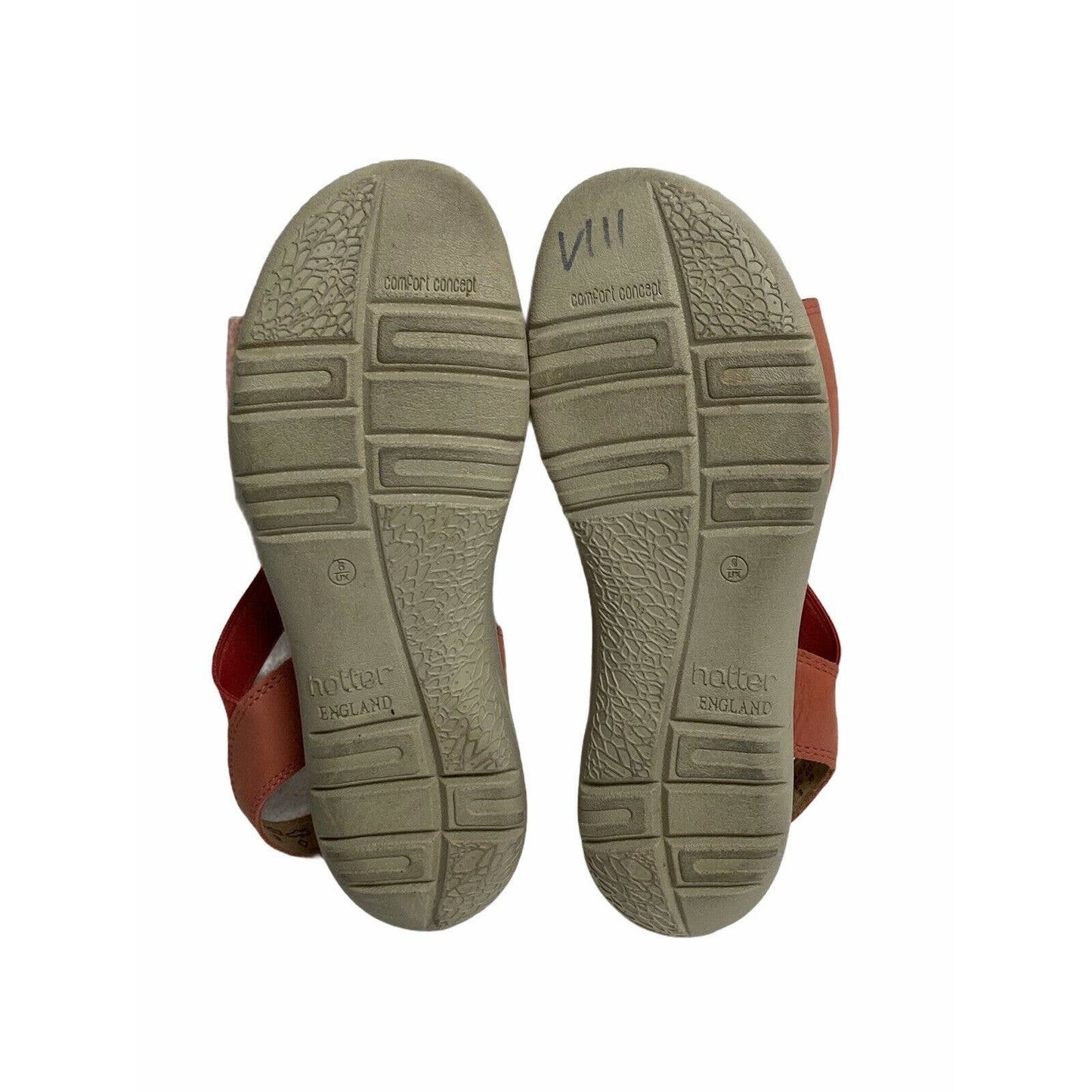 Hotter Comfort Concepts Hannah Open Toe Sandals Pink Size 8 Nubuck Slip On